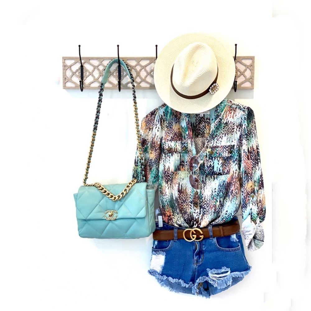 Multi Color Silk Blouse